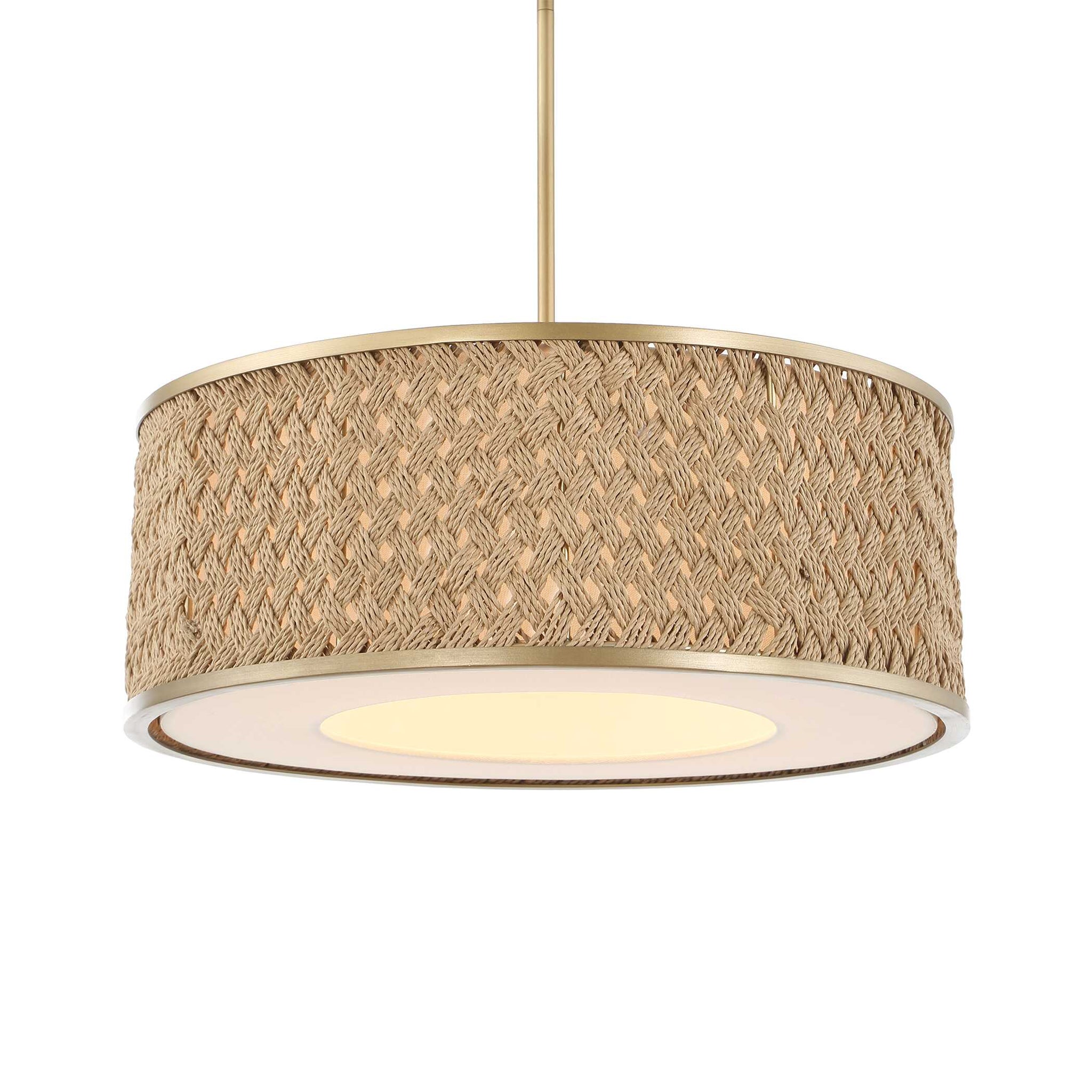 Uttermost Pinchot 4 Light Rattan Drum Pendant