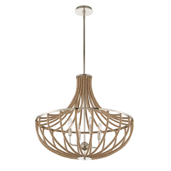 Uttermost Lovelock 4 Light Rope Empire Chandelier