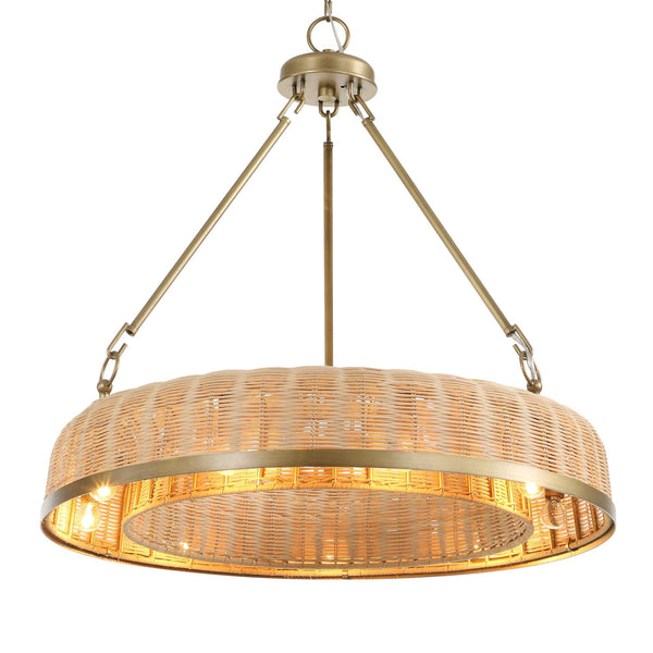 Uttermost Ladakh 9 Light Round Wicker Pendant