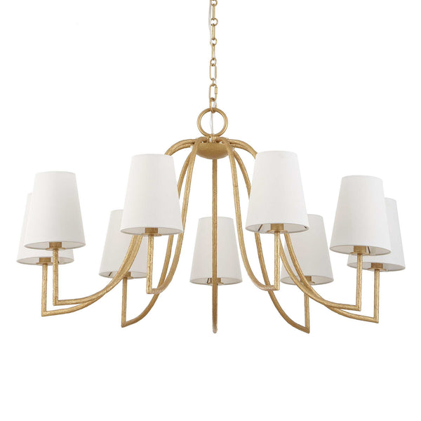 Uttermost Seville 9 Light Gold Chandelier