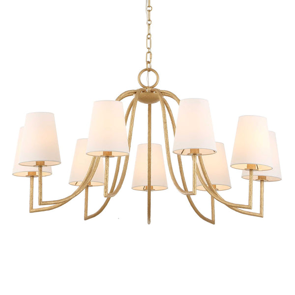 Uttermost Seville 9 Light Gold Chandelier