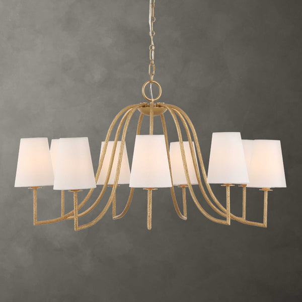 Uttermost Seville 9 Light Gold Chandelier