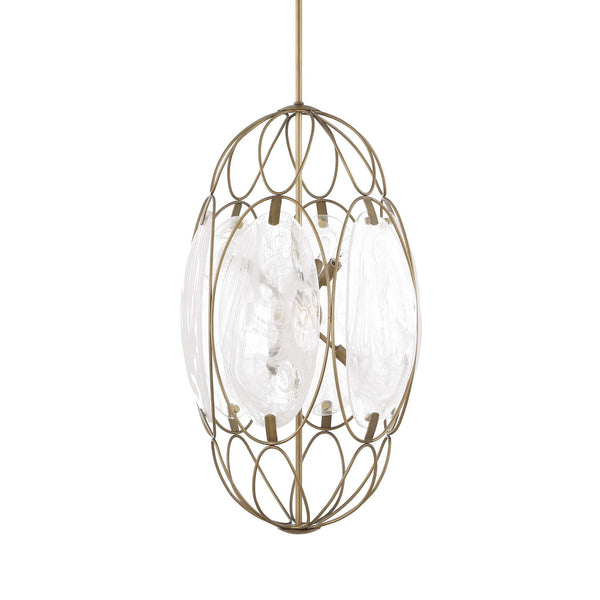 Uttermost Valencia 6 Light Glass Panel Pendant