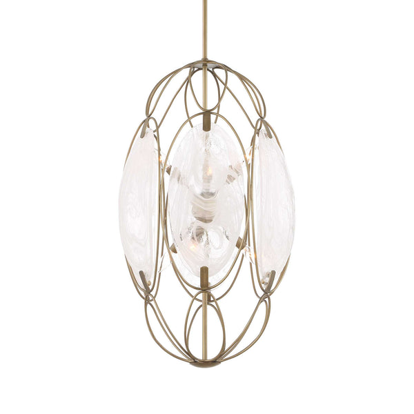 Uttermost Valencia 6 Light Glass Panel Pendant