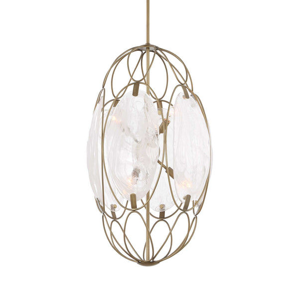Uttermost Valencia 6 Light Glass Panel Pendant