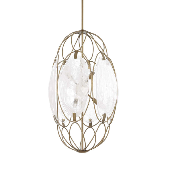 Uttermost Valencia 6 Light Glass Panel Pendant