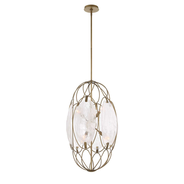 Uttermost Valencia 6 Light Glass Panel Pendant