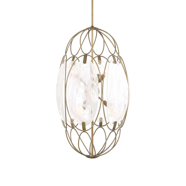 Uttermost Valencia 6 Light Glass Panel Pendant
