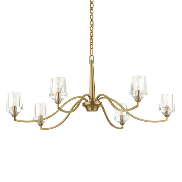 Uttermost Barcelona 6 Light Brass Chandelier