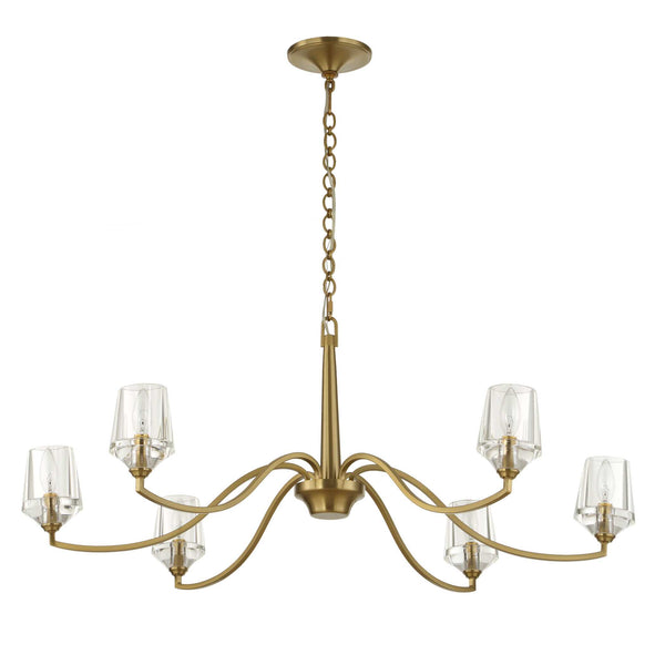 Uttermost Barcelona 6 Light Brass Chandelier