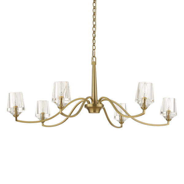 Uttermost Barcelona 6 Light Brass Chandelier