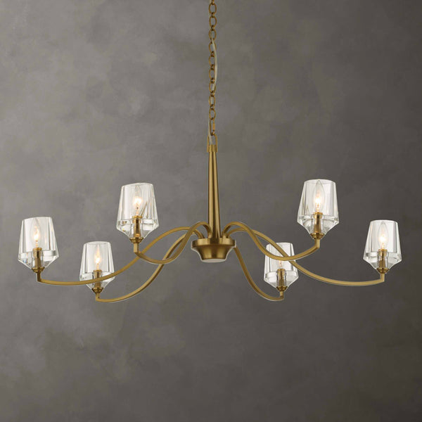 Uttermost Barcelona 6 Light Brass Chandelier