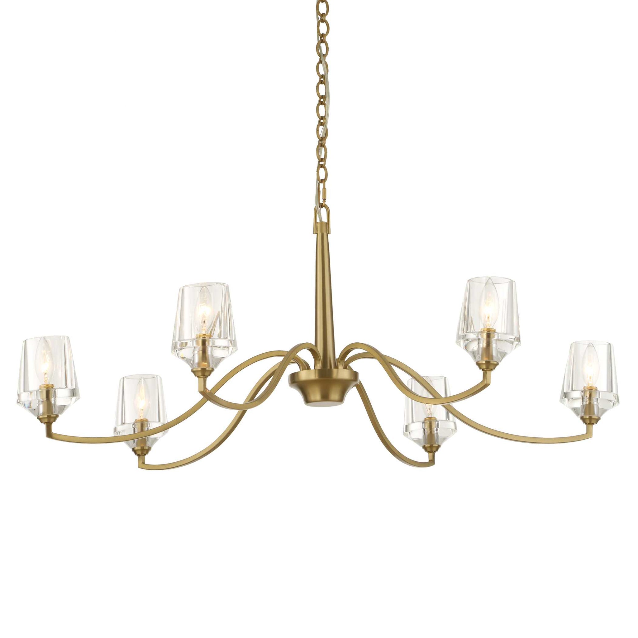 Uttermost Barcelona 6 Light Brass Chandelier