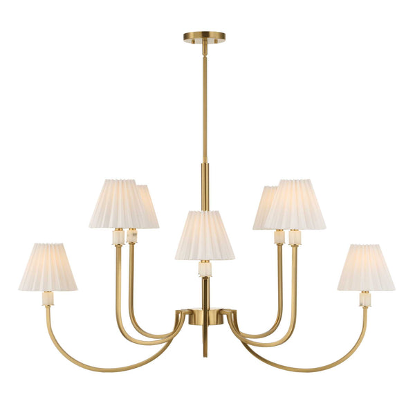 Uttermost Poppins 8 Light Brass Chandelier