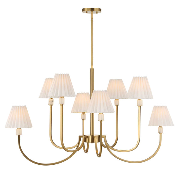 Uttermost Poppins 8 Light Brass Chandelier