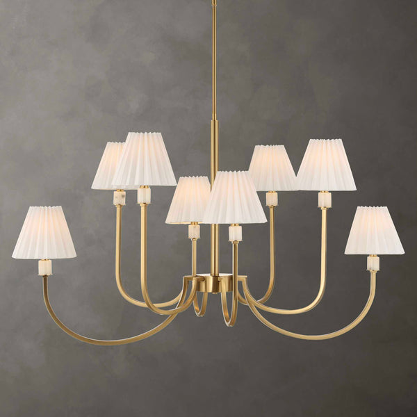 Uttermost Poppins 8 Light Brass Chandelier