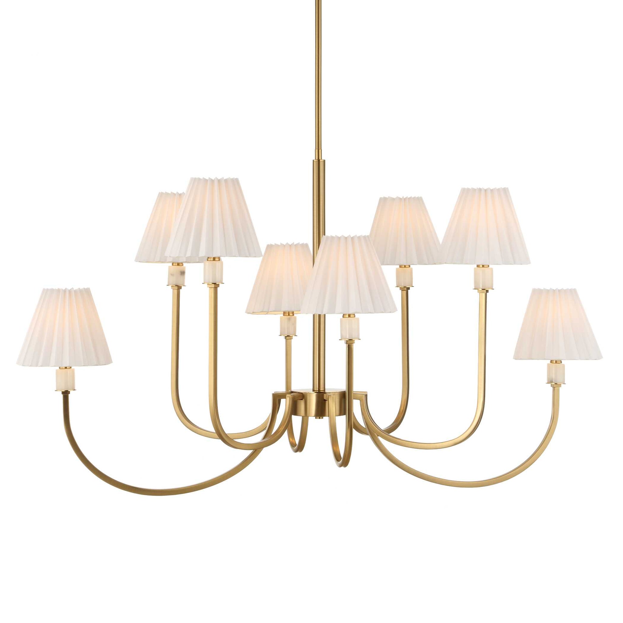 Uttermost Poppins 8 Light Brass Chandelier