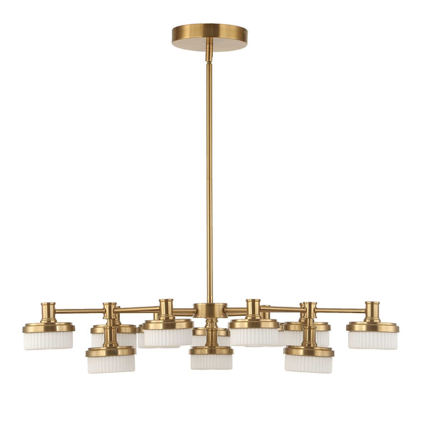 Uttermost Wedge 12 Lt LED Brass Chandelier