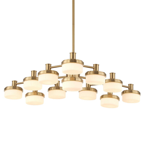 Uttermost Wedge 12 Lt LED Brass Chandelier