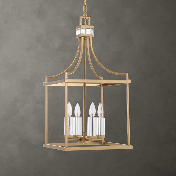 Uttermost Montreal 4 Light Brass Lantern Pendant