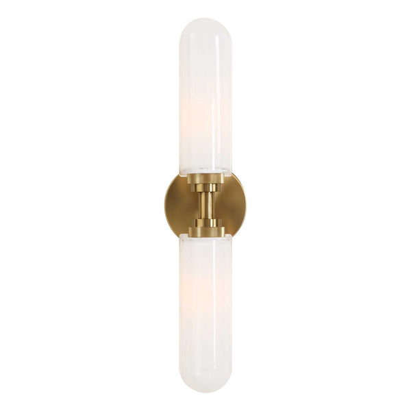 Uttermost Wellsville 2 Lt Brass Sconce