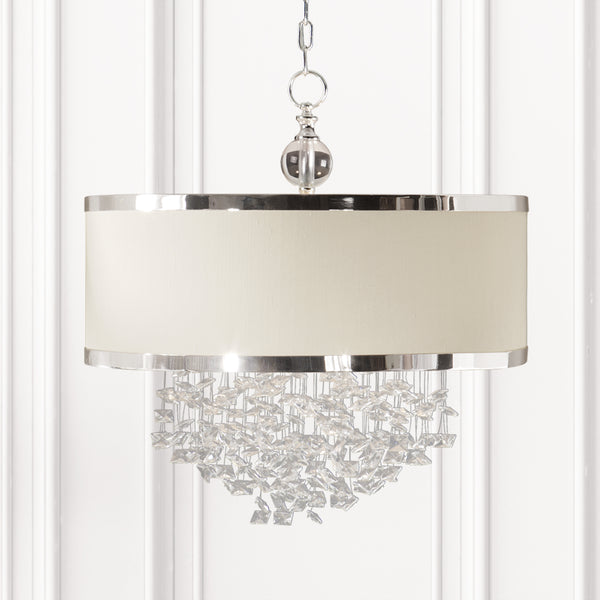 Uttermost Fascination 3 Light Silken Drum Pendant