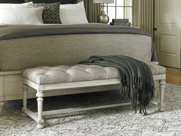 Bellport Leather Bed Bench