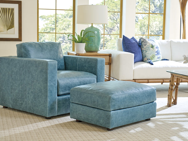 Granville Leather Ottoman