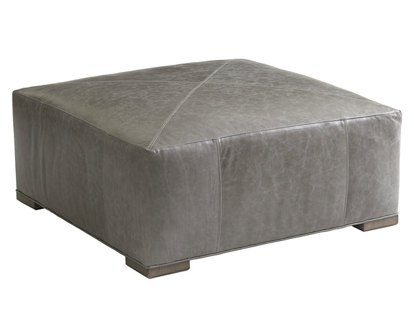 Melina Leather Cocktail Ottoman