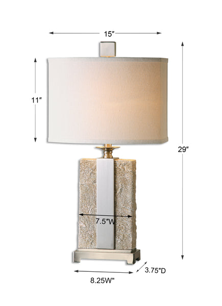 Uttermost Bonea Stone Ivory Table Lamp