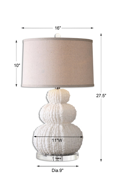 Uttermost Fontanne Shell Ivory Table Lamp