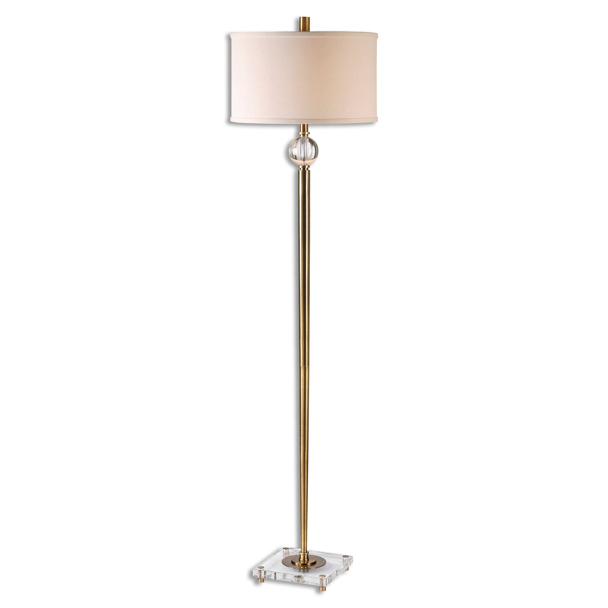 Uttermost Mesita Brass Floor Lamp