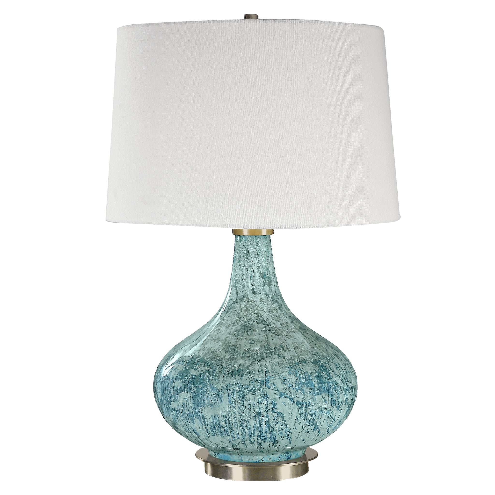 Uttermost Celinda Blue Gray Glass Lamp