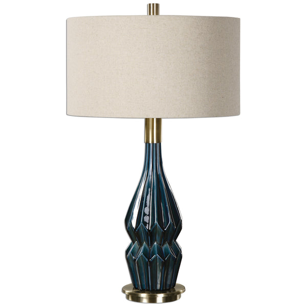 Uttermost Prussian Blue Ceramic Lamp