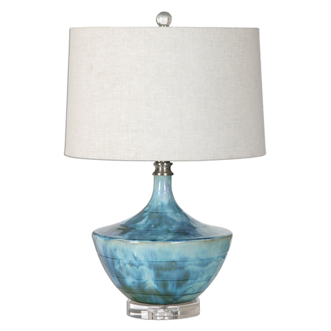 Uttermost Chasida Blue Ceramic Lamp