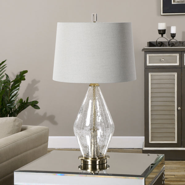 Uttermost Spezzano Crackled Glass Lamp