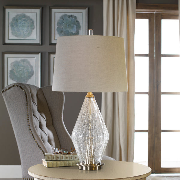 Uttermost Spezzano Crackled Glass Lamp