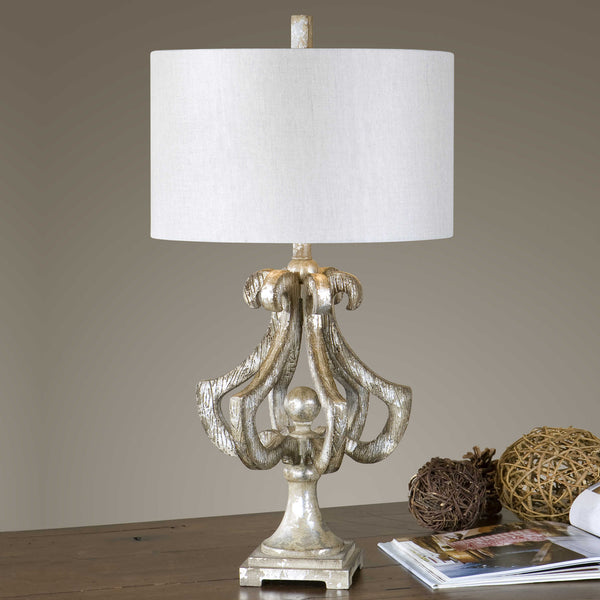 Uttermost Vinadio Distressed Silver Table Lamp