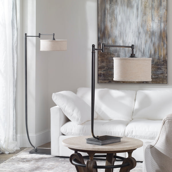 Uttermost Lamine Dark Bronze Floor Lamp