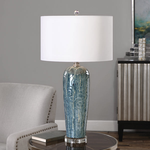 Uttermost Maira Blue Ceramic Table Lamp