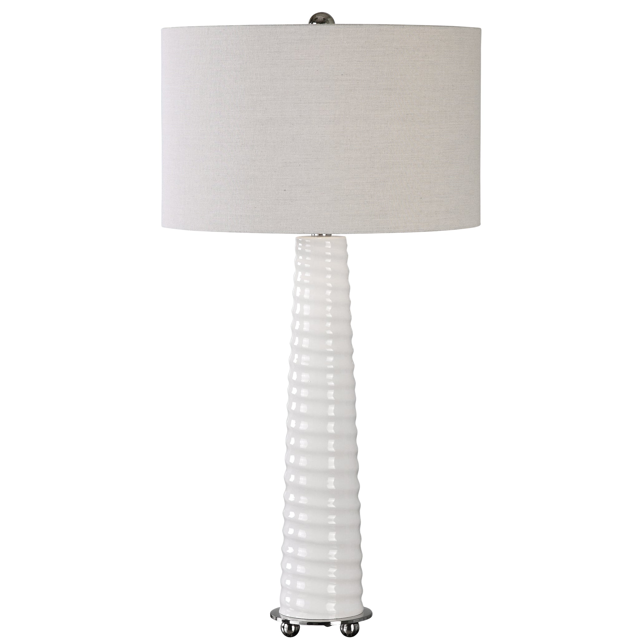 Uttermost Mavone Gloss White Table Lamp