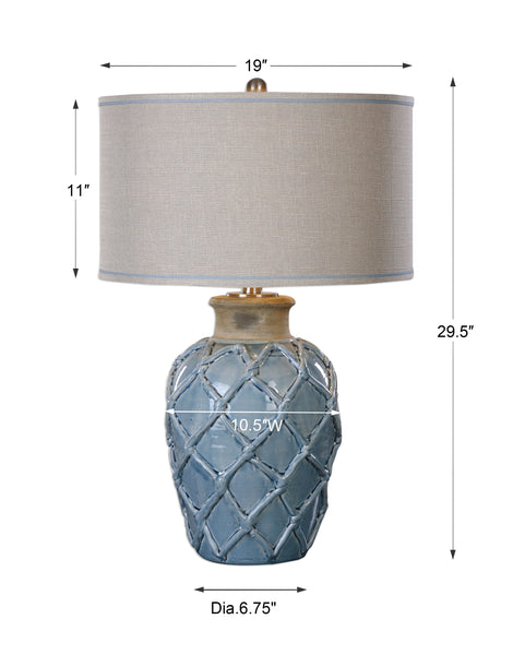 Uttermost Parterre Pale Blue Table Lamp