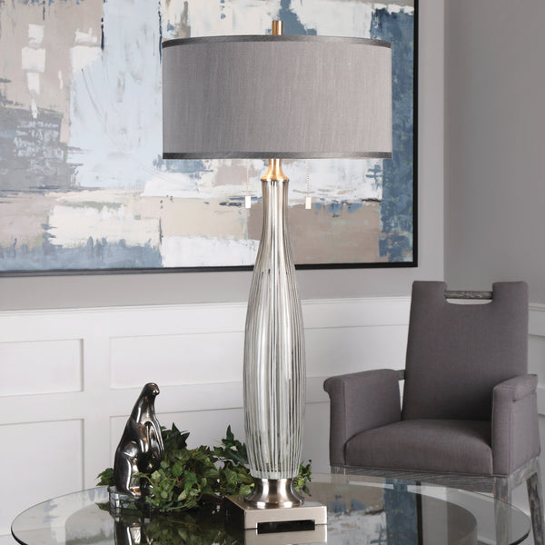 Uttermost Coloma Gray Glass Table Lamp