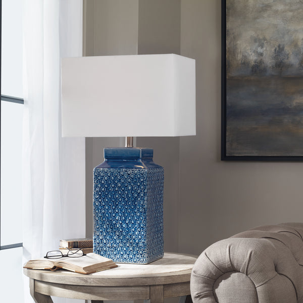 Uttermost Pero Sapphire Blue Lamp