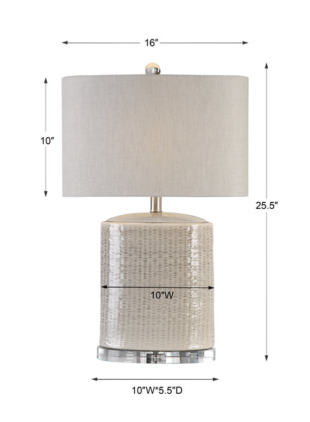 Uttermost Modica Taupe Ceramic Lamp