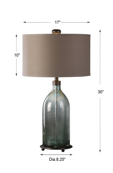 Uttermost Massana Gray Glass Table Lamp