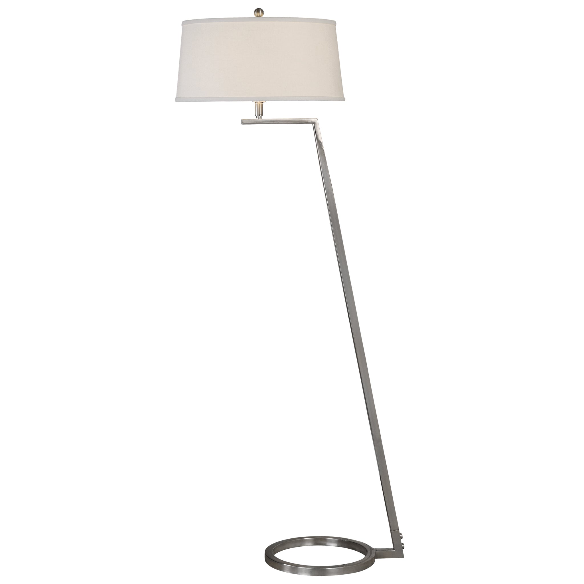 Uttermost Ordino Modern Nickel Floor Lamp