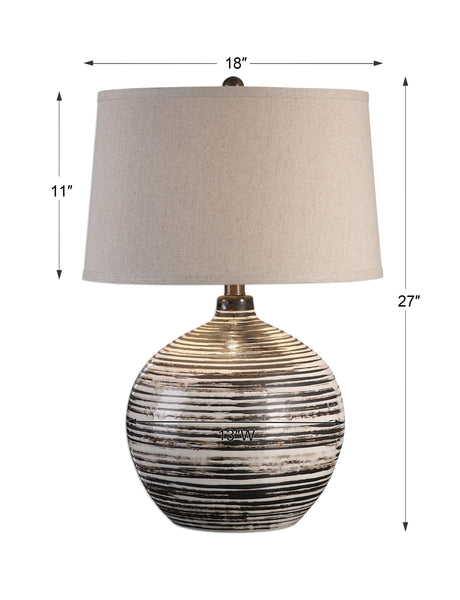 Uttermost Bloxom Mocha Ivory Lamp