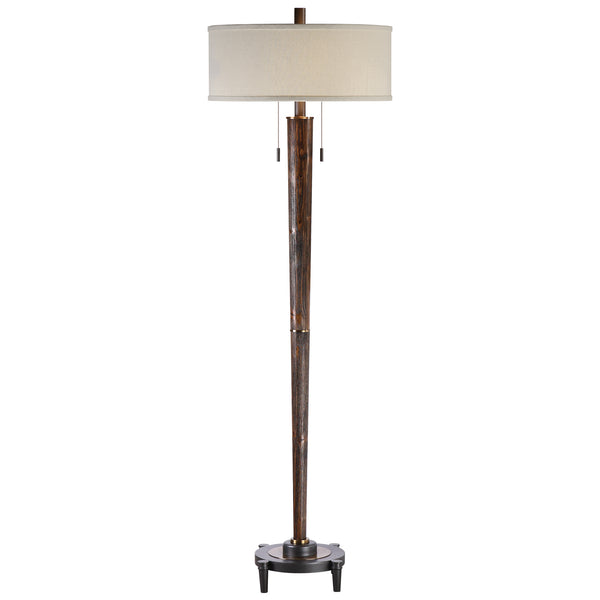 Uttermost Rhett Burnished Oak Floor Lamp