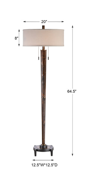 Uttermost Rhett Burnished Oak Floor Lamp